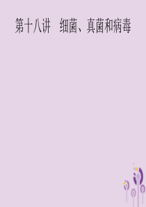 （课标通用）甘肃省2019年中考生物总复习 第五单元 生物圈中的其他生物 第十八讲 细菌、真菌和病毒