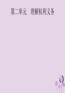 （课标通用）甘肃省2019年中考道德与法治总复习 第4部分 八下 第2单元 理解权利义务课件