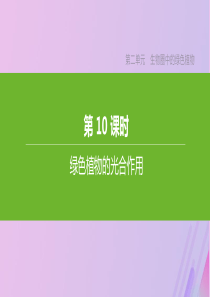 （江西专版）2020年中考生物复习 第二单元 生物圈中的绿色植物 第10课时 绿色植物的光合作用课件