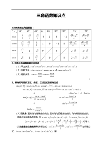 三角函数知识点及例题讲解