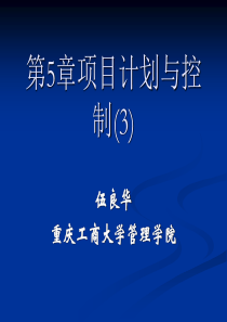 项目管理第5章项目计划与控制(3)