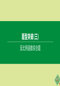 （呼和浩特专版）2020中考数学复习方案 题型突破03 反比例函数综合题课件