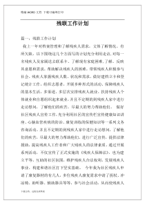 残联工作计划