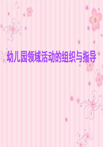 幼儿园领域活动的组织与指导
