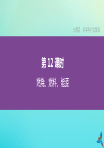 （河北专版）2020中考化学复习方案 主题四 化学与社会发展 第12课时 燃烧、燃料、能源课件