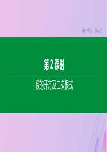 （河北专版）2020年中考数学复习 第一单元 数与式 第02课时 数的开方及二次根式课件