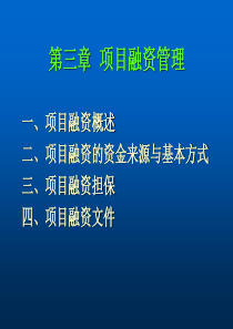 项目管理项目融资管理