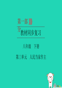 （广西专用）2019中考道德与法治一轮新优化复习 八下 第3单元 人民当家作主课件