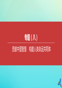 （包头专版）2020中考道德与法治复习方案 专题（08）贡献中国智慧 构建人类命运共同体课件