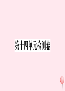 （安徽专版）2019秋九年级英语全册 Unit 14 I remember meeting all 