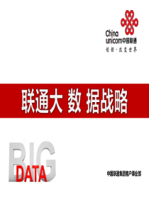 中国联通集团大数据战略方案