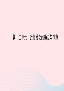 中考历史 第十二单元 近代社会的确立与动荡复习课件 北师大版
