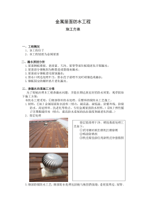 金属屋面防水工程施工方案