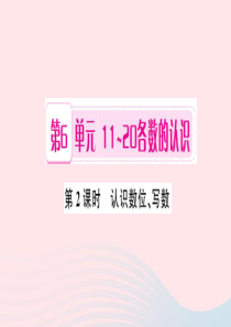 一年级数学上册 第６单元 11-20各数的认识（第2课时 认识数位、写数）习题课件 新人教版