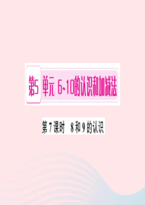 一年级数学上册 第5单元 6-10的认识和加减法（第7课时 8和9的认识）习题课件 新人教版