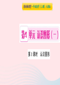 一年级数学上册 第4单元 认识图形（一）第1课时 认识图形习题课件 新人教版