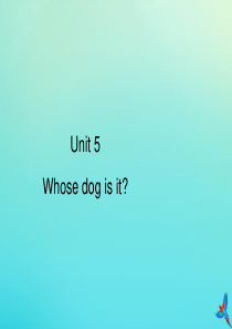 五年级英语下册 Unit 5 Whose dog is it Part B习题课件 人教PEP版
