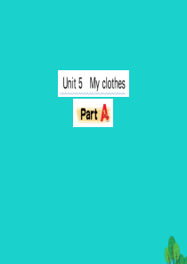 四年级英语下册 Unit 5 My clothes Part A作业课件 人教PEP版