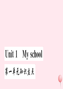 四年级英语下册 Unit 1 My school知识盘点习题课件 人教PEP版