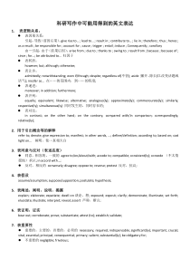 科研写作中可能用得到的英文表达