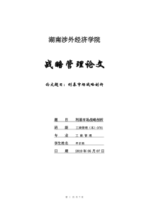 利基市场战略剖析