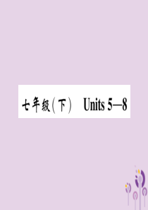 四川省南充市2019中考英语二轮复习 第一部分 教材知识梳理篇 七下 Units 5-8精讲精练课件