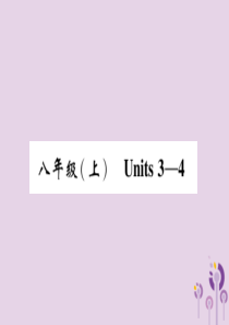 四川省南充市2019中考英语二轮复习 第一部分 教材知识梳理篇 八上 Units 3-4精讲精练课件