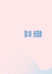 四川省达州市2020年中考物理一轮复习 第2讲 光现象课件