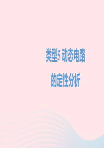四川省达州市2020年中考物理二轮复习 选择题05 类型五 动态电路的定性分析题型突破课件