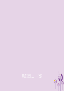 山东省枣庄市2019年中考英语总复习 语法二 代词课件
