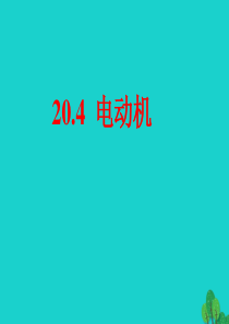 山东省临朐县九年级物理全册 20.4《电动机》课件1（新版）新人教版