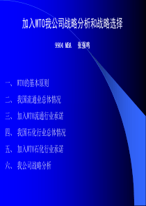 加入WTO某公司战略分析和战略选择(ppt15)