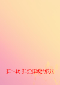 山东省济南市2019年中考历史总复习 九下 第二十一单元 第二次工业革命和近代科学文化课件 新人教版
