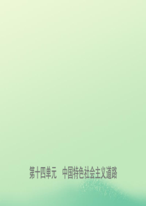山东省济南市2019年中考历史总复习 八下 第十四单元 中国特色社会主义道路课件 新人教版