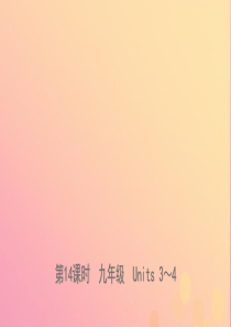 山东省东营市2019年中考英语总复习 第14课时 九全 Units 3-4课件