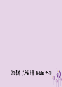 山东省德州市2019年中考英语总复习 第18课时 九上 Modules 9-10课件