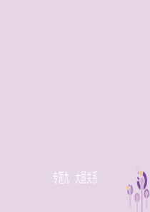 山东省滨州市2019年中考历史复习 题型突破 专题九 大国关系课件