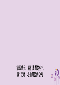 山东省滨州市2019年中考化学一轮复习 第四单元 我们周围的空气 第1课时 我们周围的空气课件