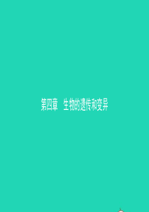 山东省滨州市2018年中考生物总复习 第四单元 物种的延续 第四章 生物的遗传和变异课件