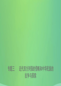 山东省2019年中考历史专题复习 专题三 近代西方列强的侵略和中华民族的抗争与探索课件（五四制）