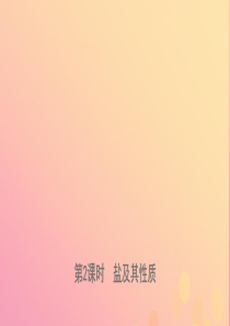 山东省2019年中考化学总复习 第九讲 海水中的化学 第2课时 盐及其性质课件（五四制）