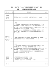 陕西省2020年初中学业水平考试化学实验操作考试试题评分细则