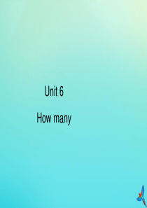 三年级英语下册 Unit 6 How many Part A习题课件 人教PEP版