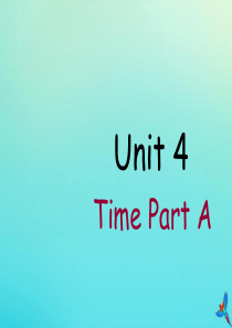 三年级英语下册 Unit 4 Time Part A课件1 闽教版（三起）