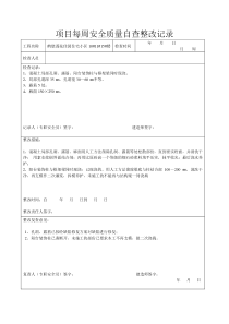 项目部自查记录