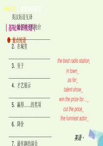 三年级英语上册 Unit 12（1）课件 湘少版