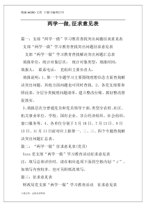 两学一做,征求意见表