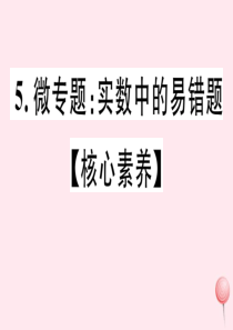 七年级数学下册 微专题 实数中的易错题（核心素养）课件（新版）新人教版
