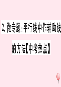七年级数学下册 微专题 平行线中作辅助线的方法（中考热点）课件（新版）新人教版
