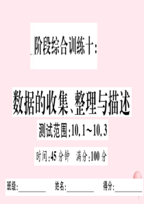 七年级数学下册 阶段综合训练十 数据的收集、整理与描述（测试范围 10.1-10.3）课件（新版）新